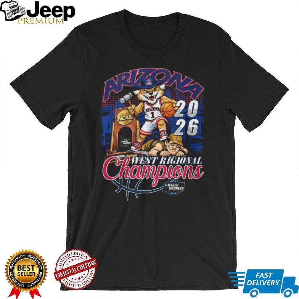 Arizona Wildcats 2026 NCAA West Regional Champions Mascot T Shirt