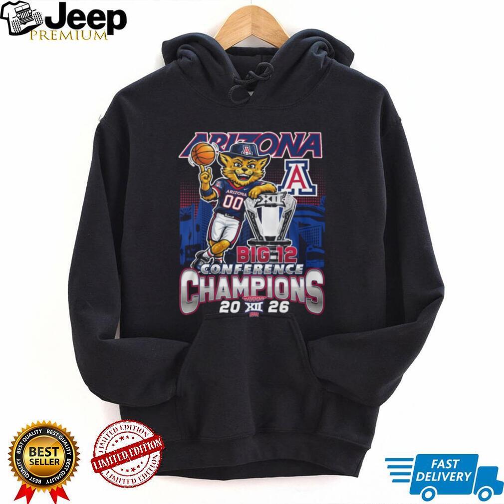 Arizona Wildcats Big 12 Conference Basketball Champions 2026 T Shirt
