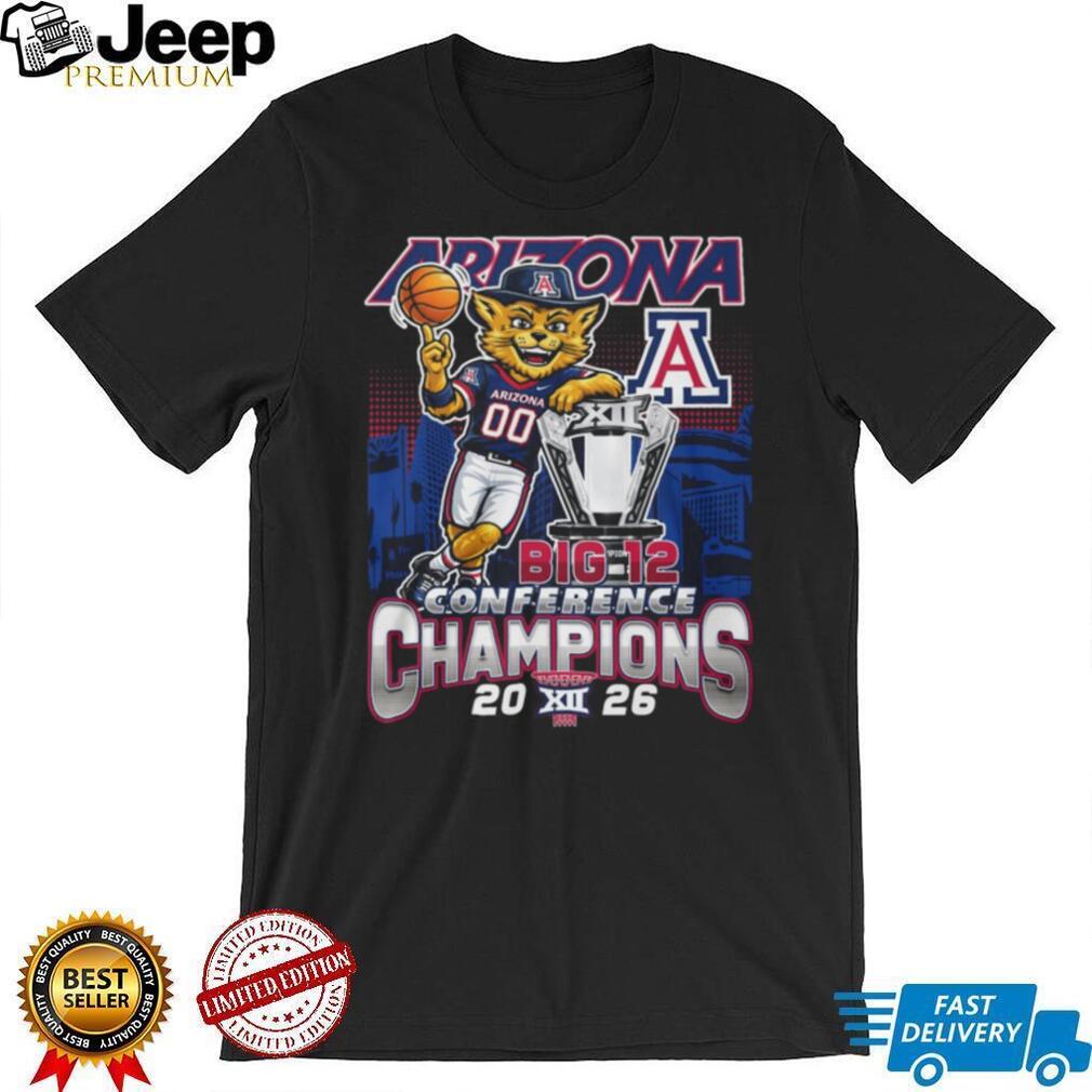 Arizona Wildcats Big 12 Conference Basketball Champions 2026 T Shirt