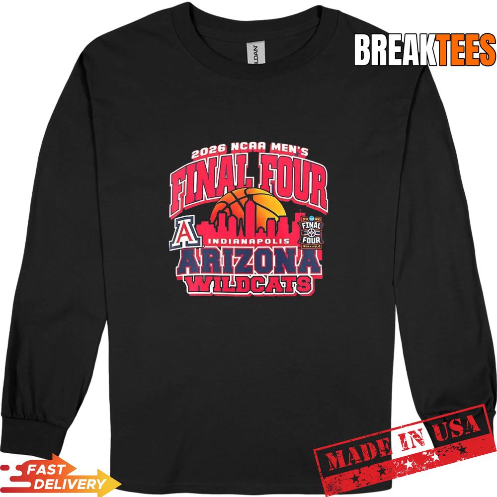 Arizona Wildcats Champion 2026 NCAA Men’s Basketball Final Four T-Shirt