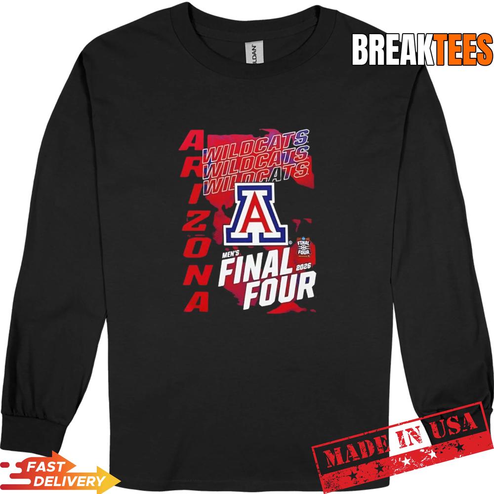 Arizona Wildcats Men’s Basketball 2026 Final Four West Regional Champions T-Shirt