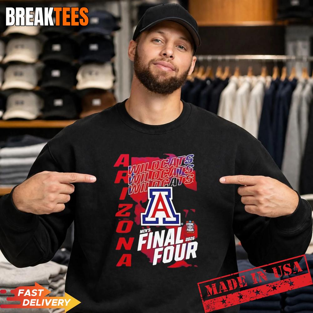 Arizona Wildcats Men’s Basketball 2026 Final Four West Regional Champions T-Shirt