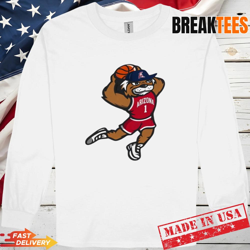 Arizona Wildcats Men’s Basketball Dunk Mascot Shirt