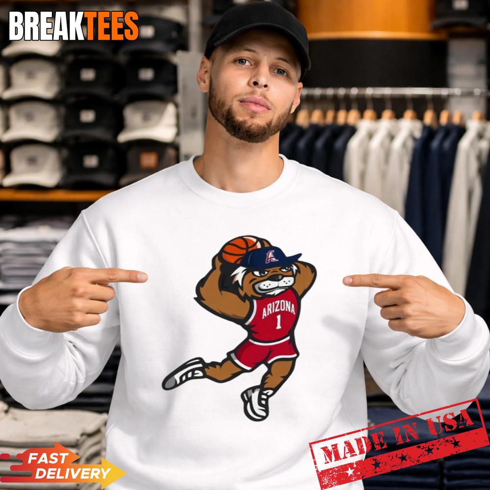 Arizona Wildcats Men’s Basketball Dunk Mascot Shirt