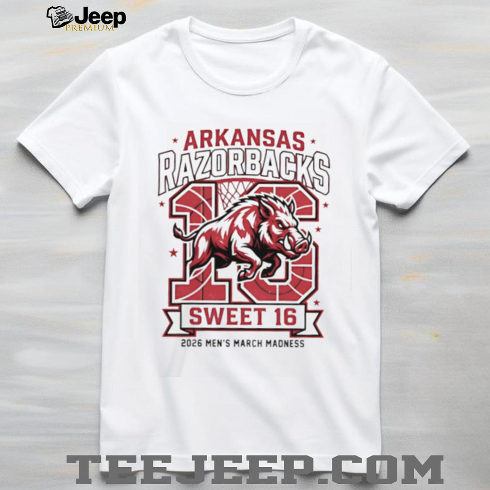 Arkansas Razorbacks 2026 Men’s March Madness Sweet 16 Logo T Shirt