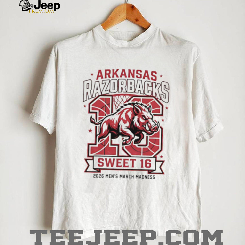 Arkansas Razorbacks 2026 Men’s March Madness Sweet 16 Logo T Shirt