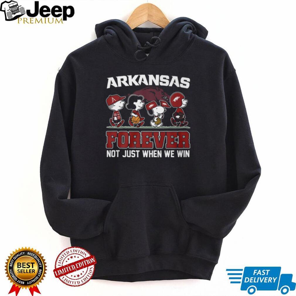 Arkansas Razorbacks Forever Peanuts Gang Fan Loyalty T Shirt