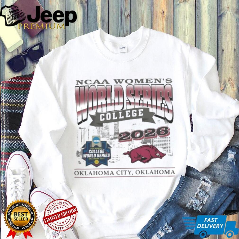 Arkansas Razorbacks NCAA Women’s College World Series Oklahoma City 2026 Logo Shirt