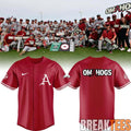Arkansas Razorbacks New Omahogs Baseball Red Jersey