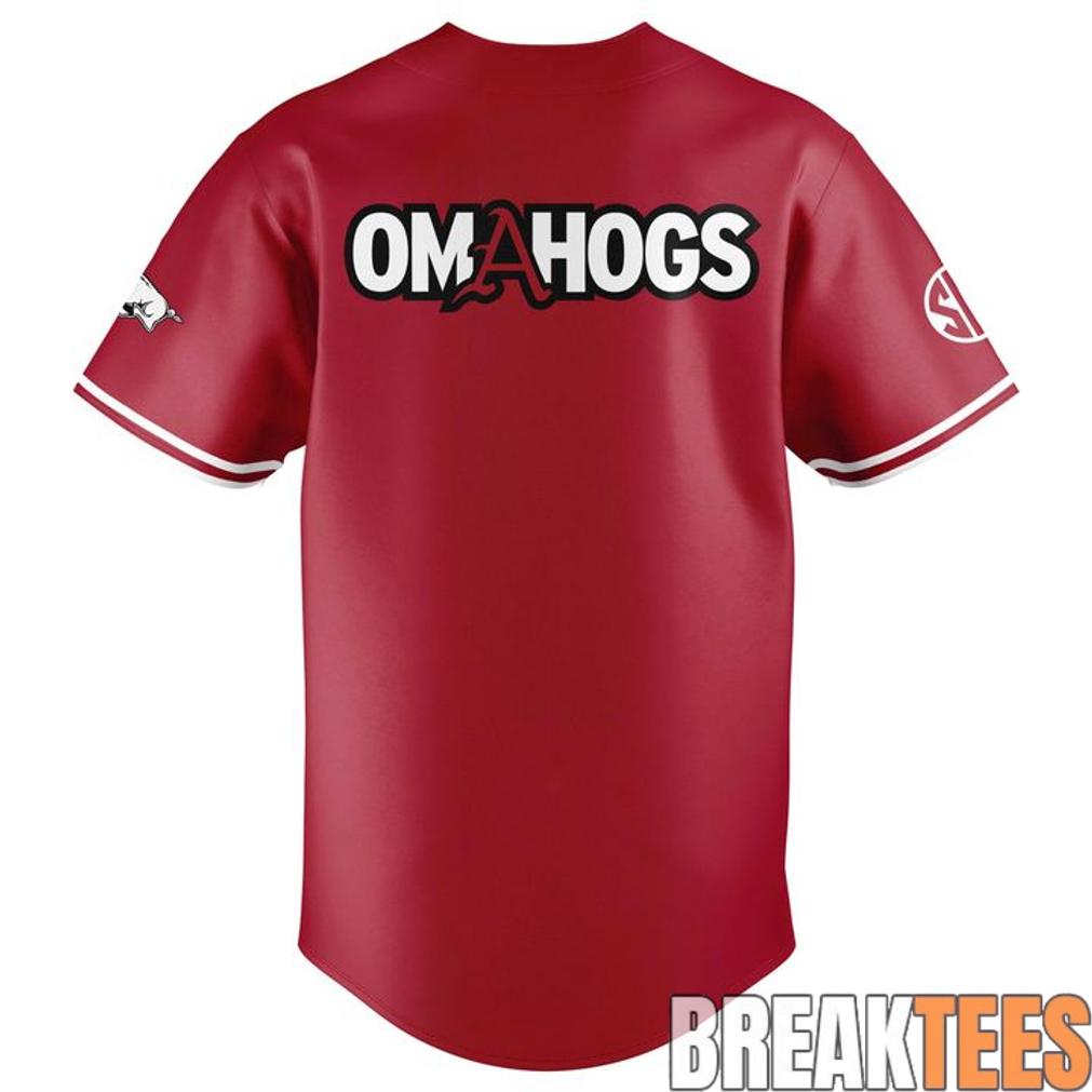 Arkansas Razorbacks New Omahogs Baseball Red Jersey