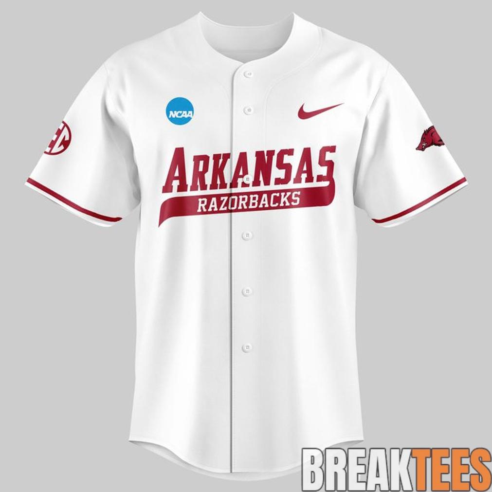 Arkansas Razorbacks New Omahogs Baseball White Jersey