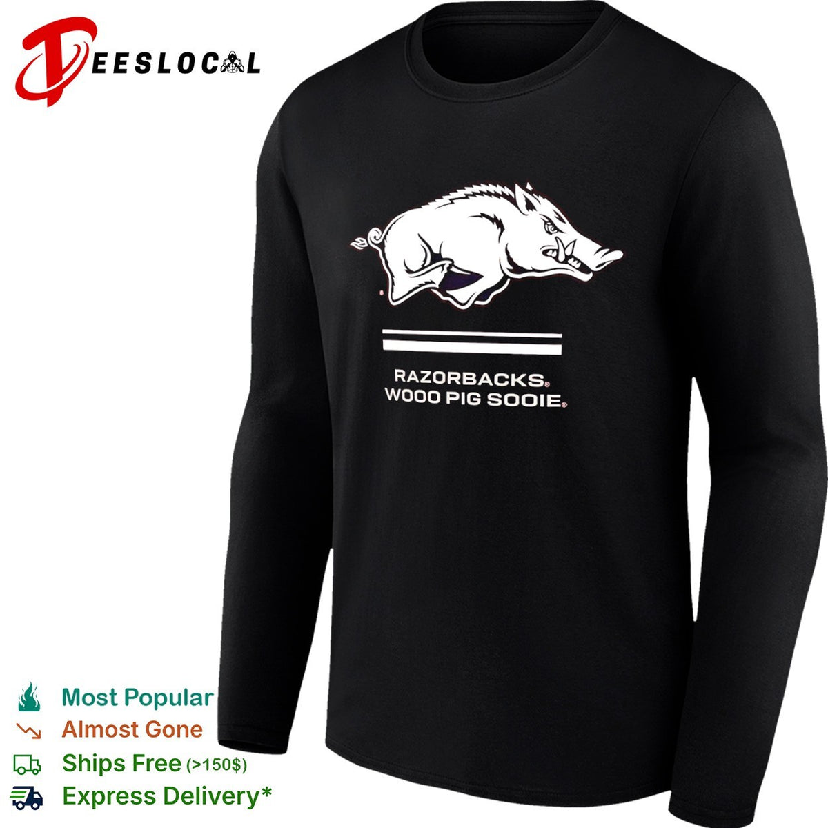 Arkansas Razorbacks Wooo Pig Sooie logo Shirt