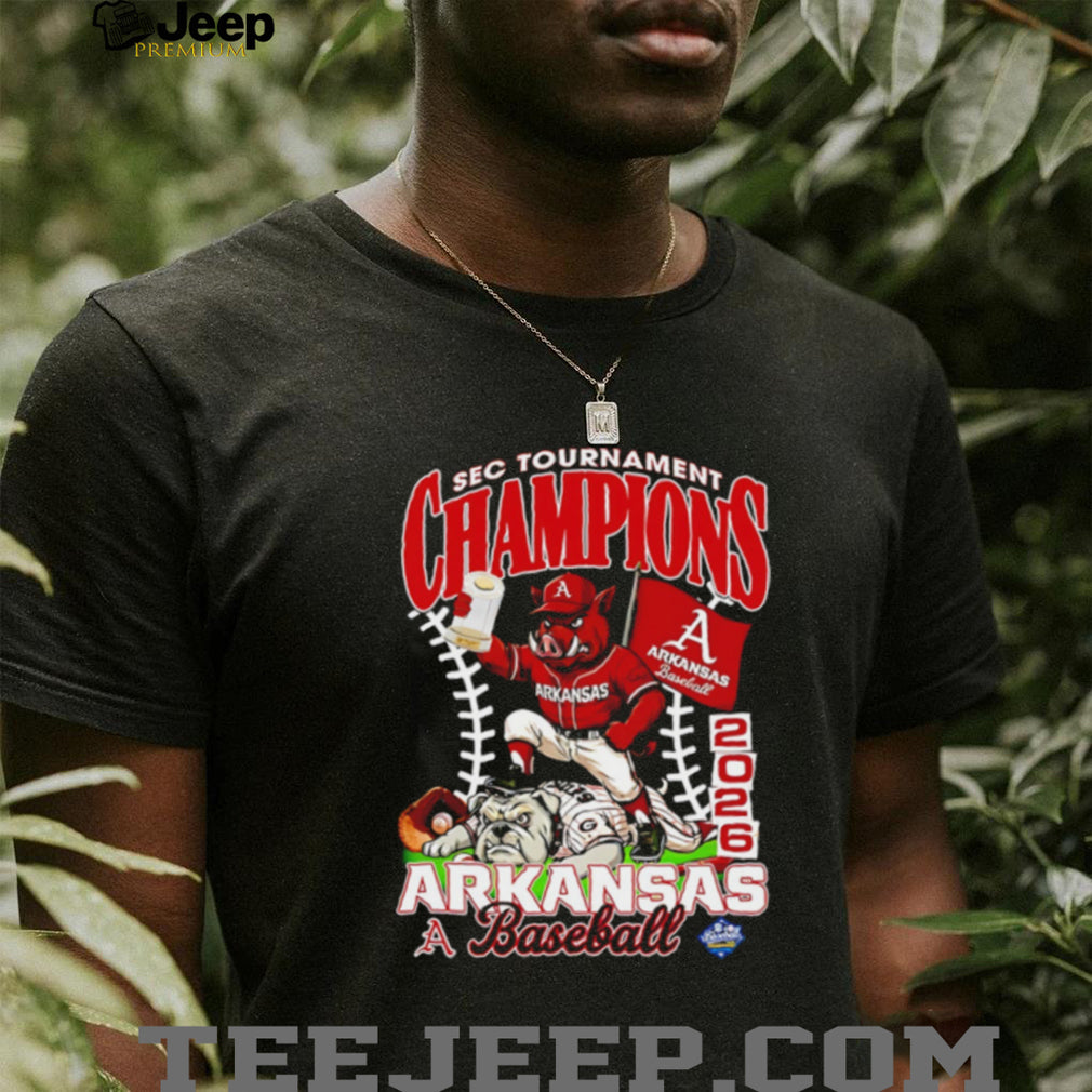 Arkansas Razorbacks baseball 2026 SEC Tournament Champions mascot shirt