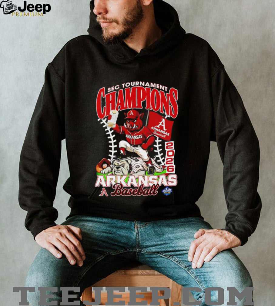 Arkansas Razorbacks baseball 2026 SEC Tournament Champions mascot shirt