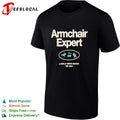 Armchair Expert podcast logo with bird cherry and mouse a really great station shirt