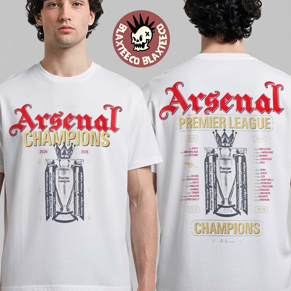 Arsenal 2026 Premier League Champions Trophy Crew T-Shirt