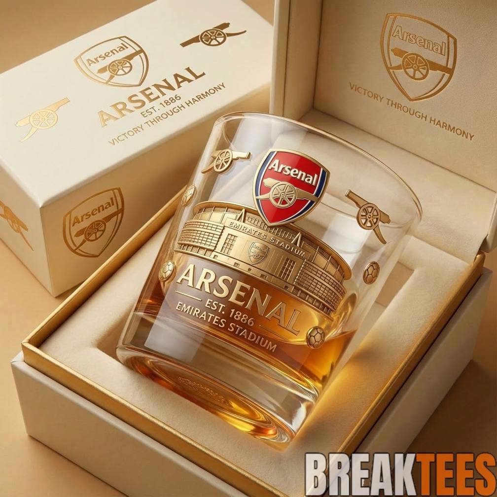 Arsenal Emirates Golden Stadium Commemorative Whiskey Glass