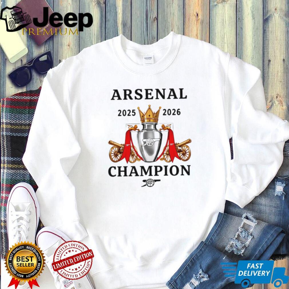 Arsenal FC Premier League 2026 Champions Trophy T Shirt