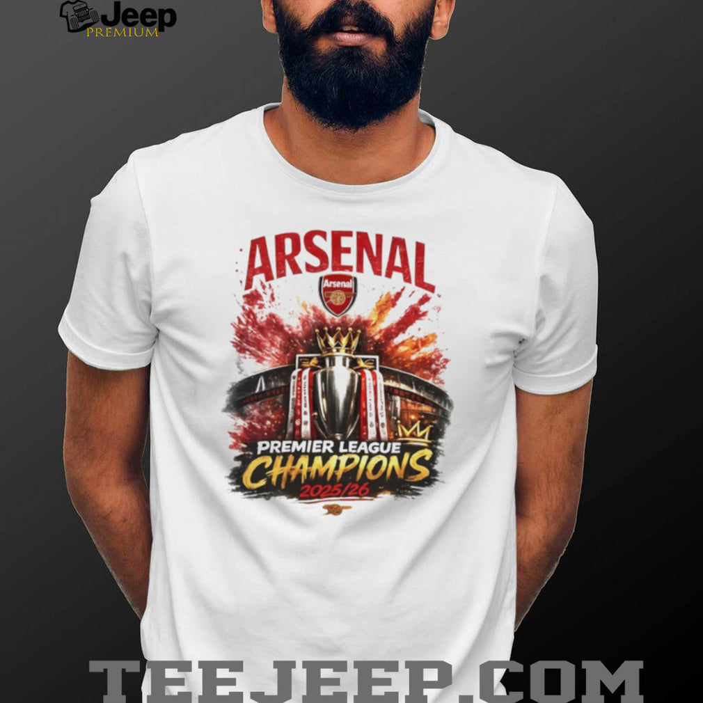Arsenal FC Premier League Champions 2025 2026 Trophy T Shirt
