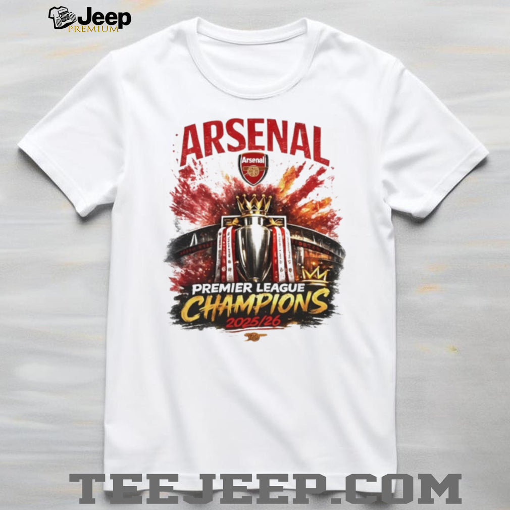 Arsenal FC Premier League Champions 2025 2026 Trophy T Shirt
