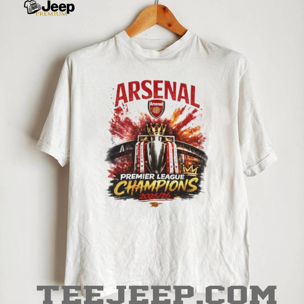 Arsenal FC Premier League Champions 2025 2026 Trophy T Shirt