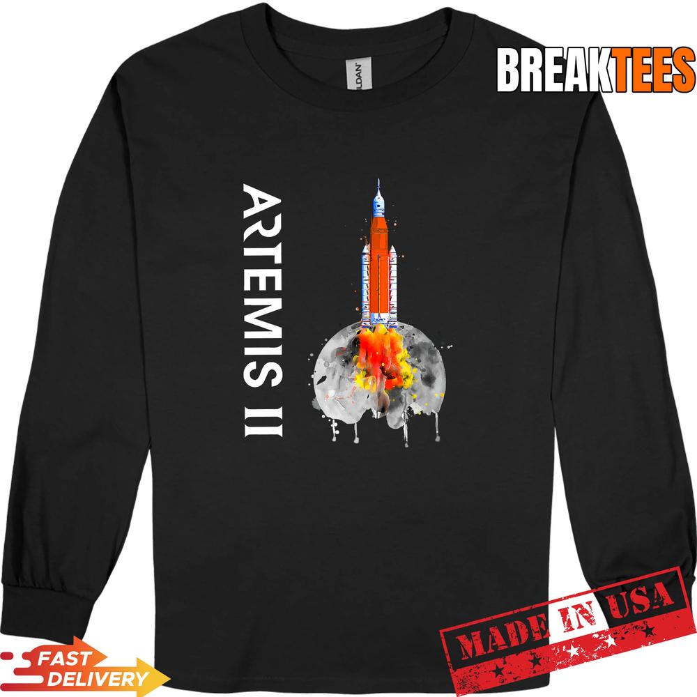Artemis 2 SLS Rocket Launch Mission To The Moon And Beyond T-Shirt
