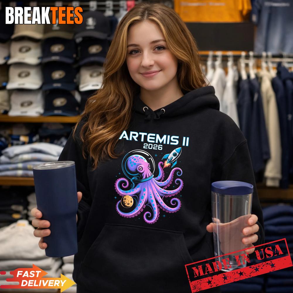 Artemis II 2026 Funny Octopus Launch Back to The Moon Shirt