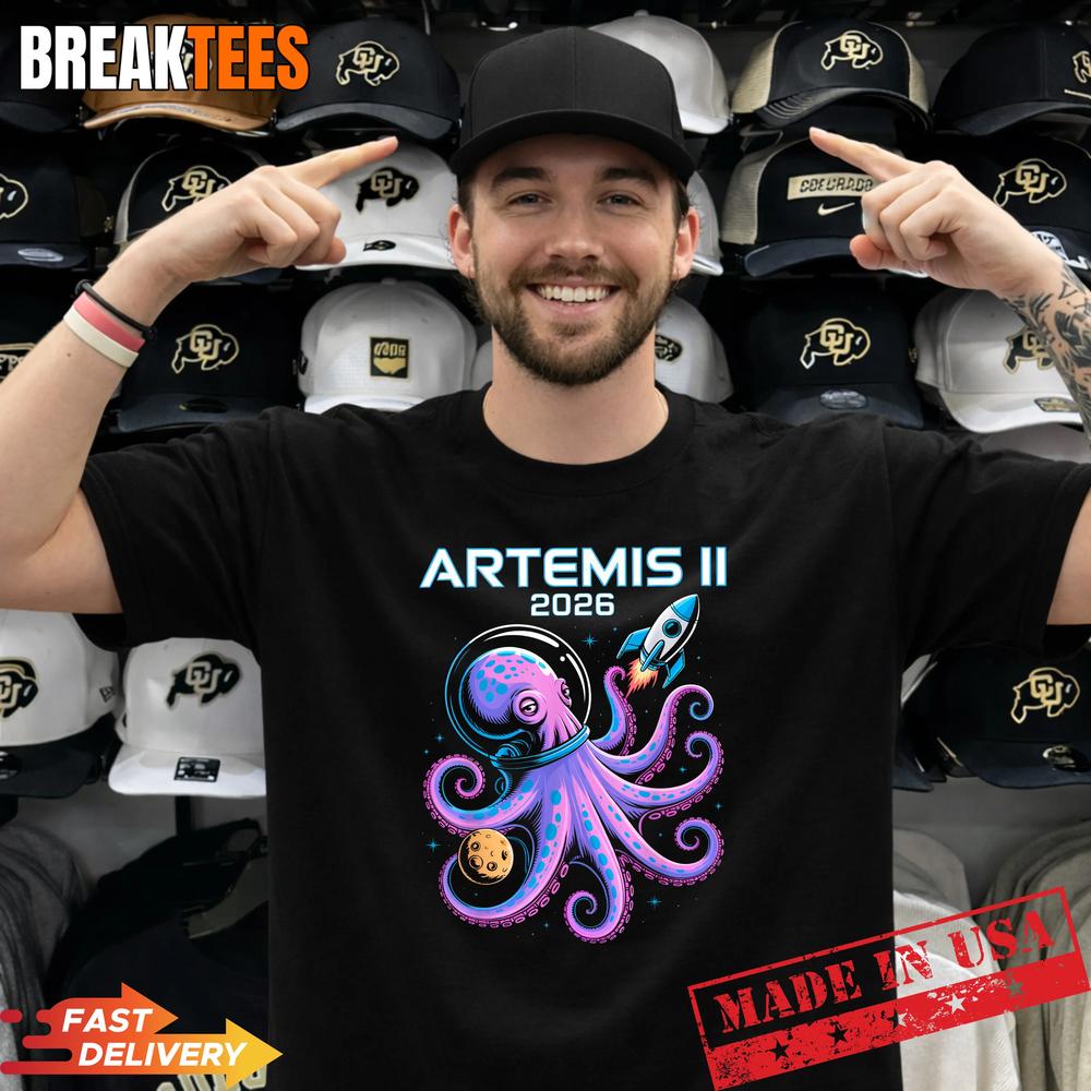 Artemis II 2026 Funny Octopus Launch Back to The Moon Shirt