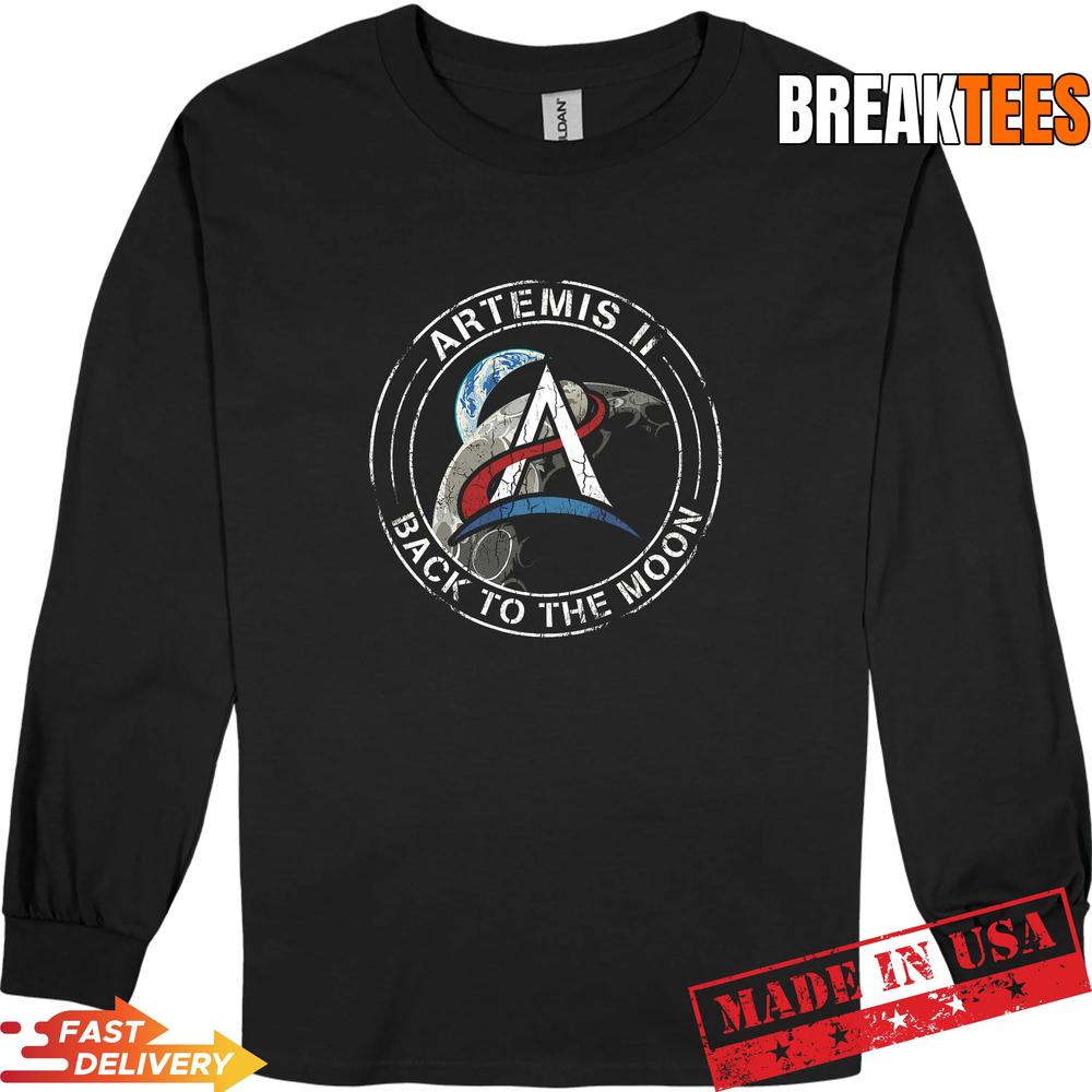 Artemis II Back to The Moon Space Mission Graphic T-Shirt
