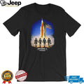 Artemis II Crewed Moon Mission SLS Rocket Silhouette T Shirt