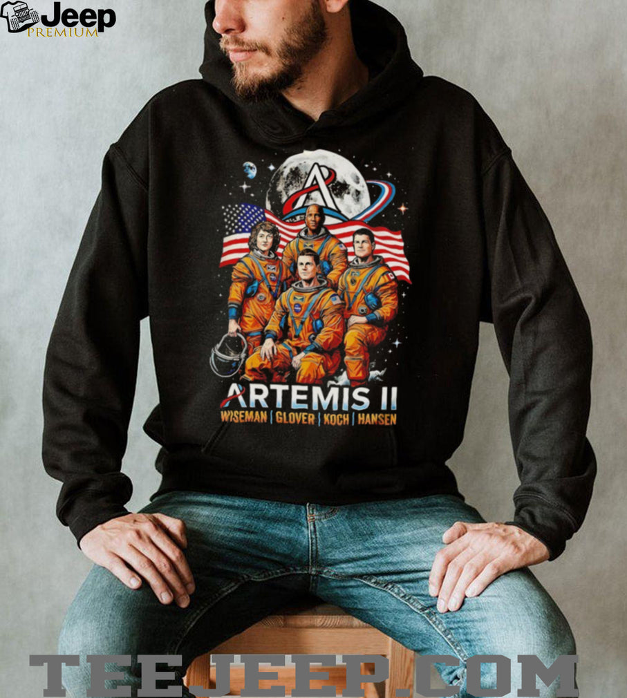 Artemis II NASA Moon Mission Crew Members Graphic T Shirt