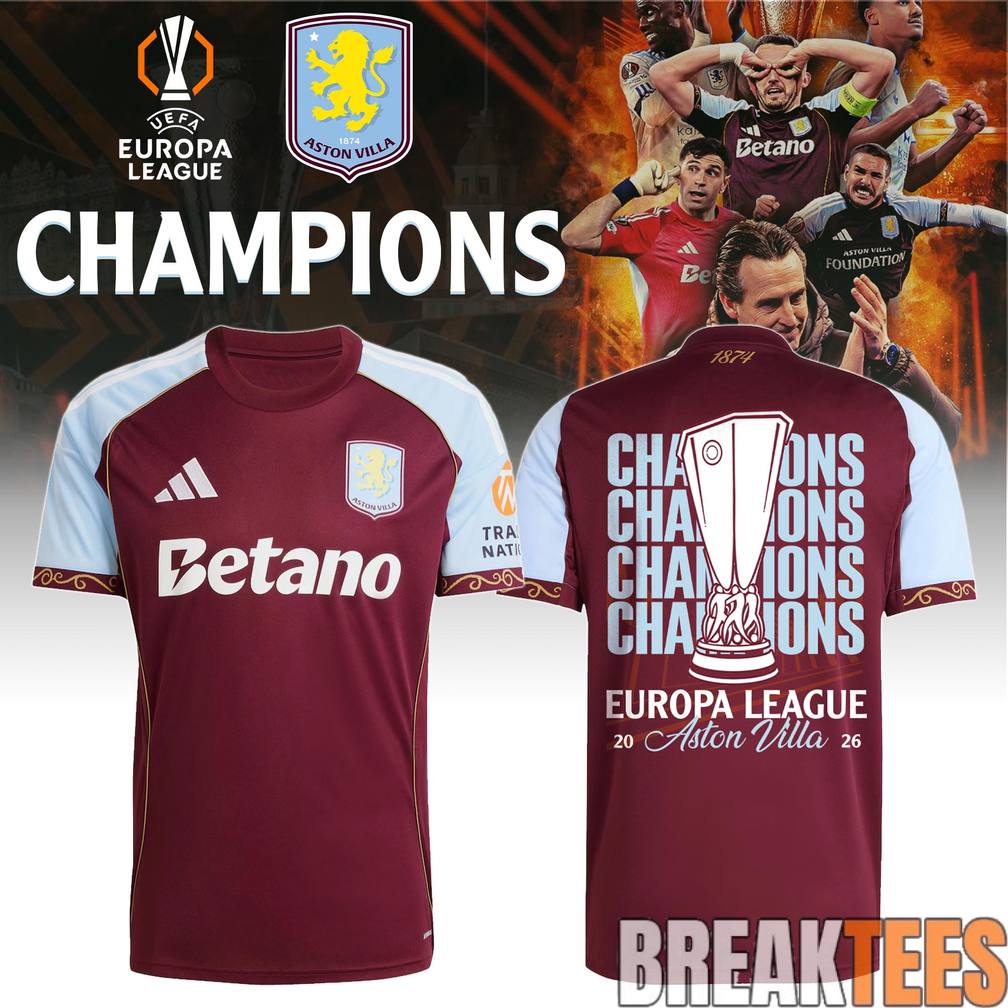 Aston Villa Europa League Champions 2026 Limited Edition Jersey