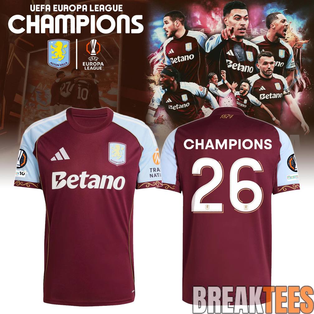 Aston Villa Europa League Champions 2026 Limited Edition Jersey