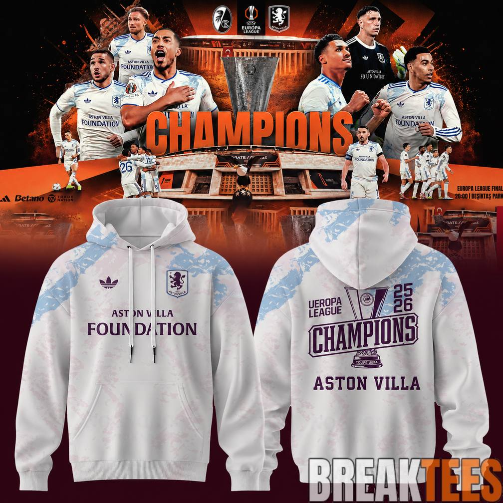Aston Villa UEFA Europa League Champions 25-26 Hoodie – Claret Glory in Istanbul