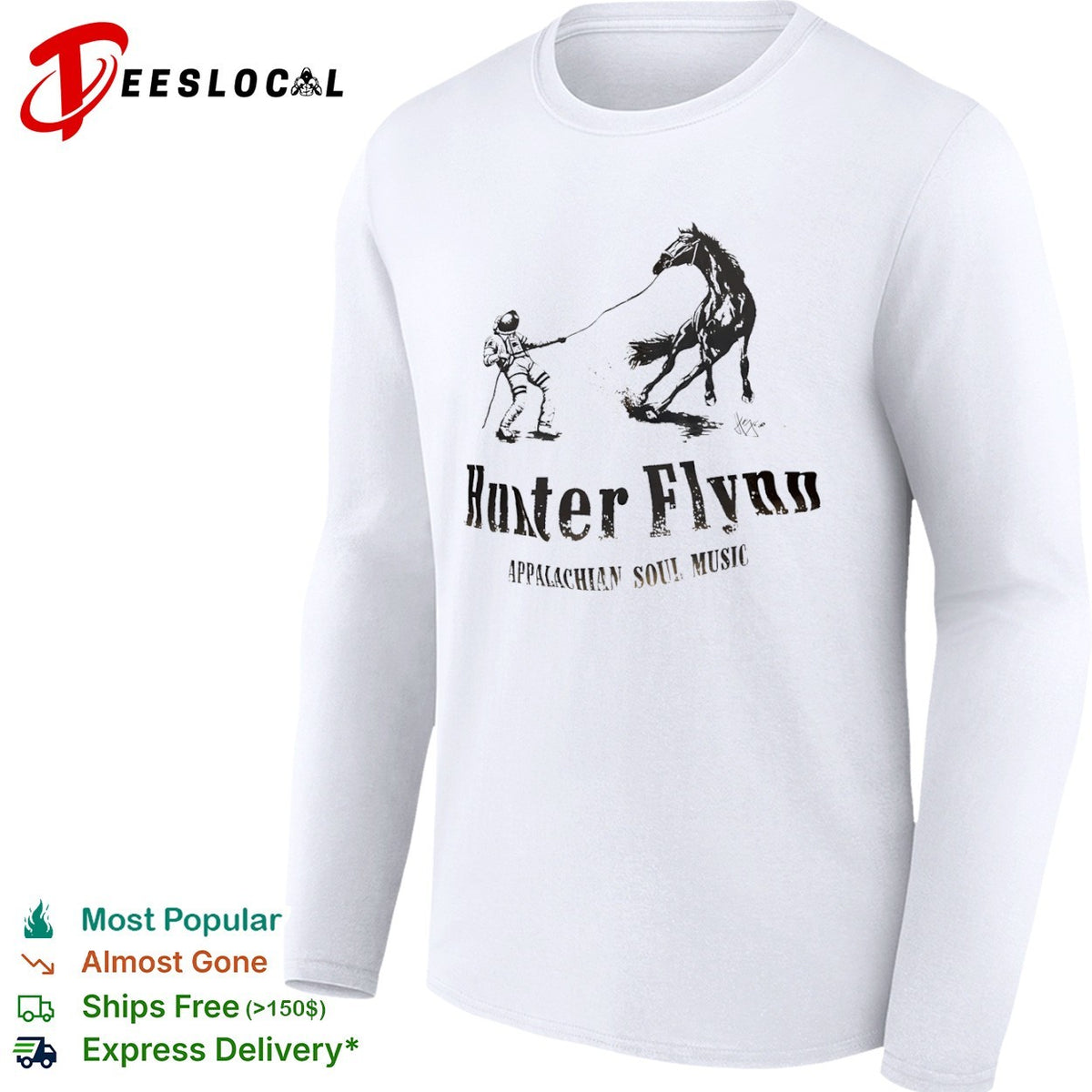 Astronaut and Horse Hunter Flynn Appalachian Soul Music shirt