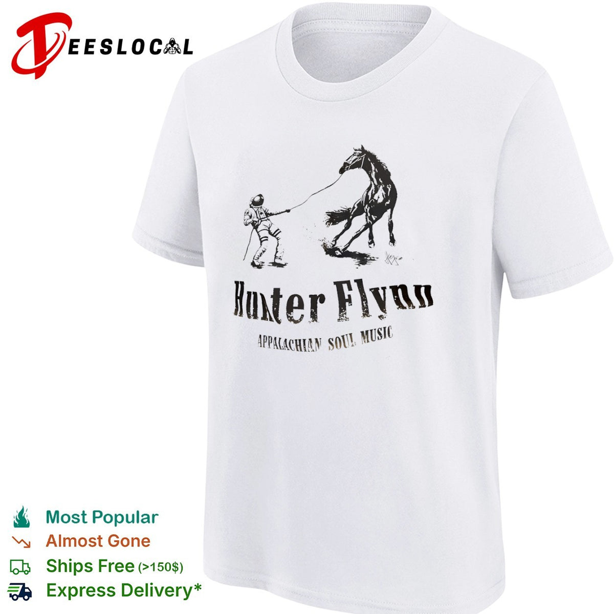 Astronaut and Horse Hunter Flynn Appalachian Soul Music shirt