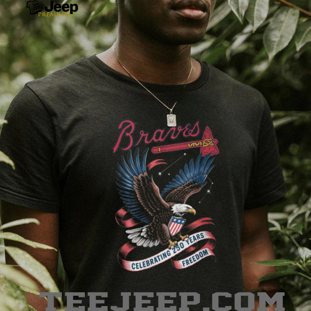 Atlanta Braves 250 Years of Freedom Patriotic Eagle Graphic T Shirt