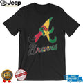 Atlanta Braves Black History Month Pan African Flag Colors Logo T Shirt
