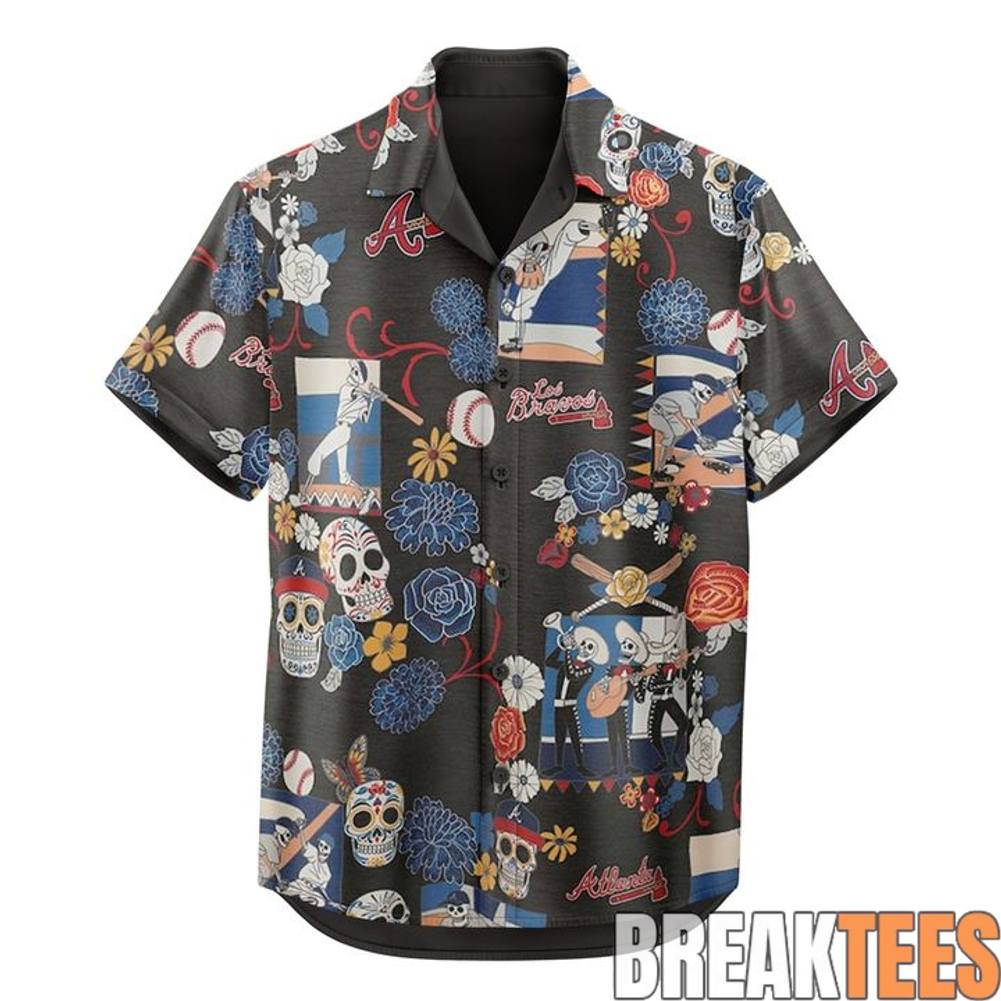 Atlanta Braves Da De Los Muertos 2026 Hawaiian Shirt
