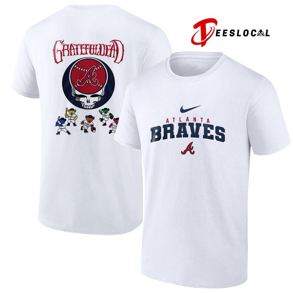 Atlanta Braves x Grateful Dead bear mascot shirt