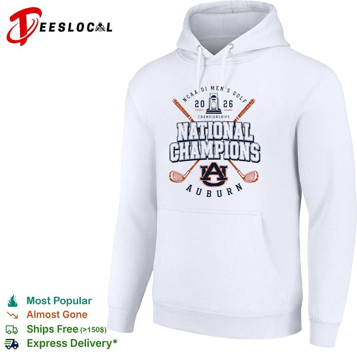 Auburn Tigers 2026 NCAA DI Men’s Golf National Champions shirt