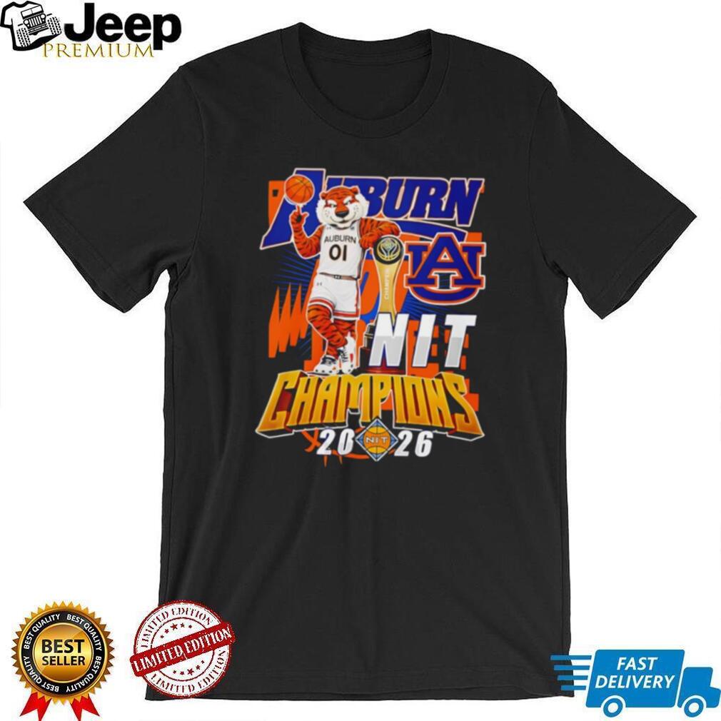 Auburn Tigers 2026 NIT Champions Basketball Mascot T Shirt