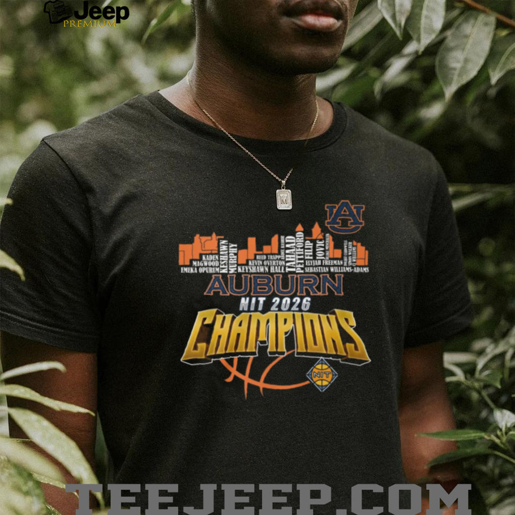 Auburn Tigers 2026 NIT Champions Skyline Roster List T Shirt