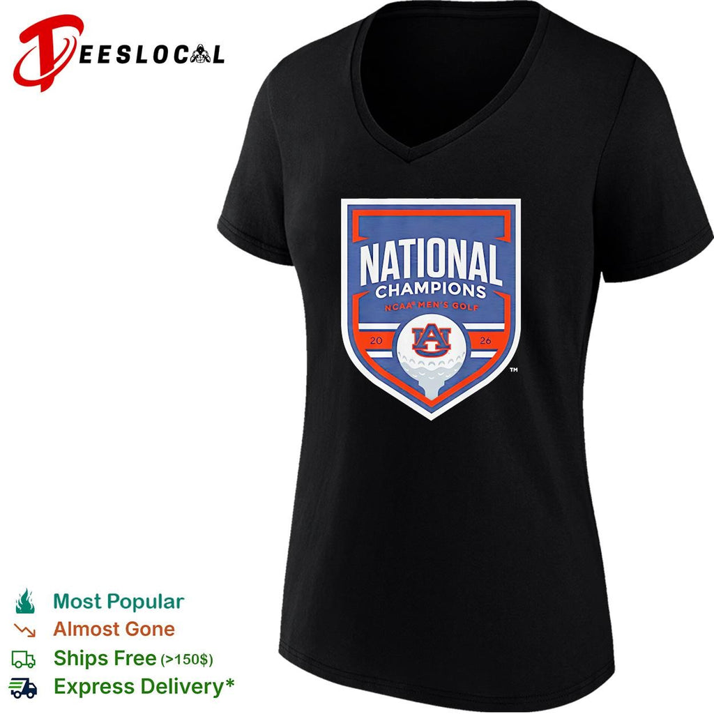 Auburn Tigers men’s NCAA Golf National Champions 2026 championship graphic shirt