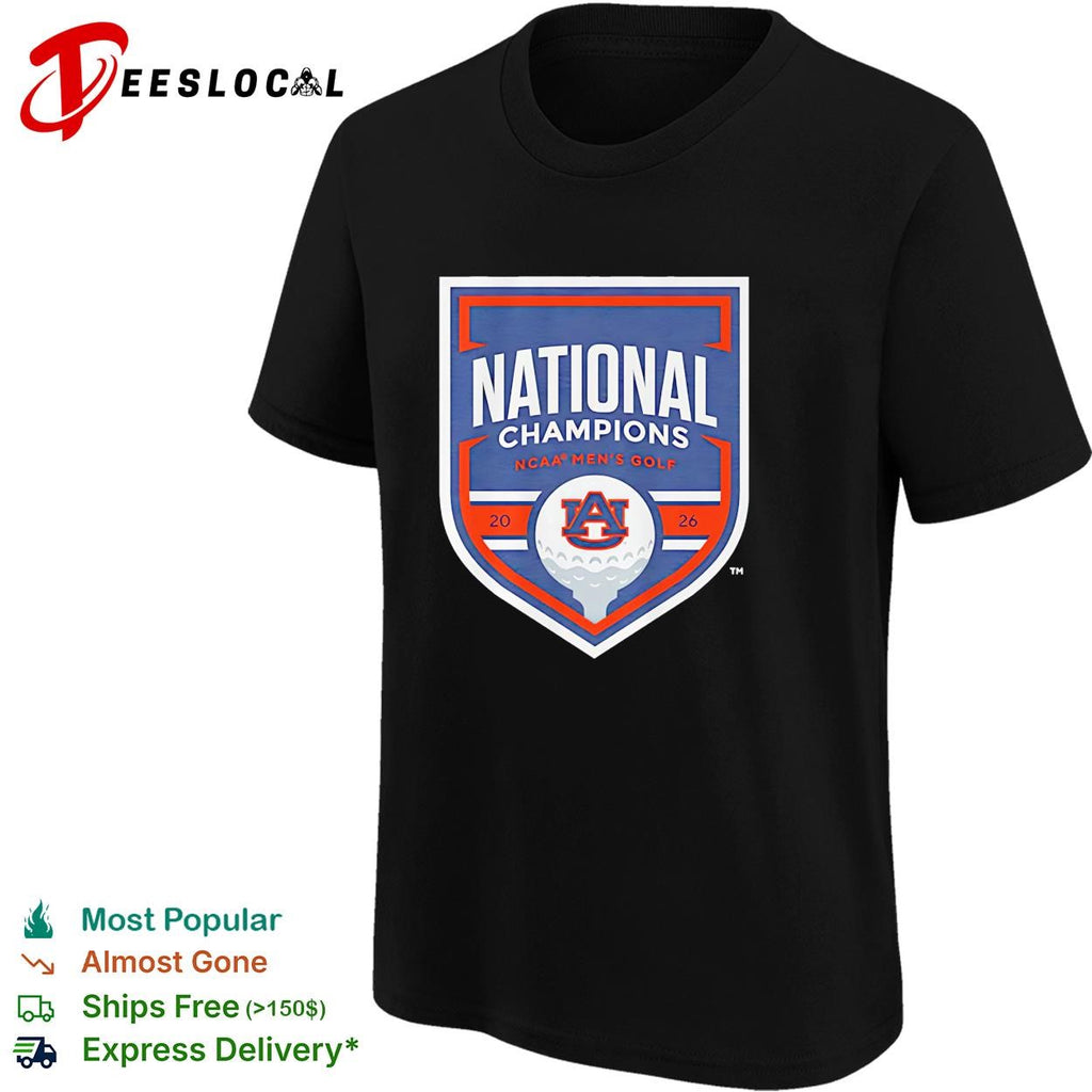Auburn Tigers men’s NCAA Golf National Champions 2026 championship graphic shirt