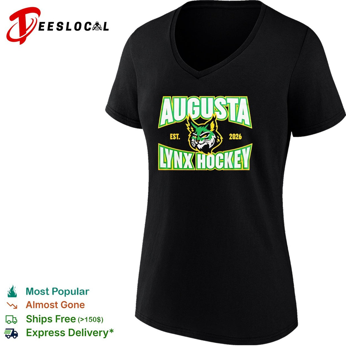 Augusta Lynx Hockey est 2026 team logo shirt