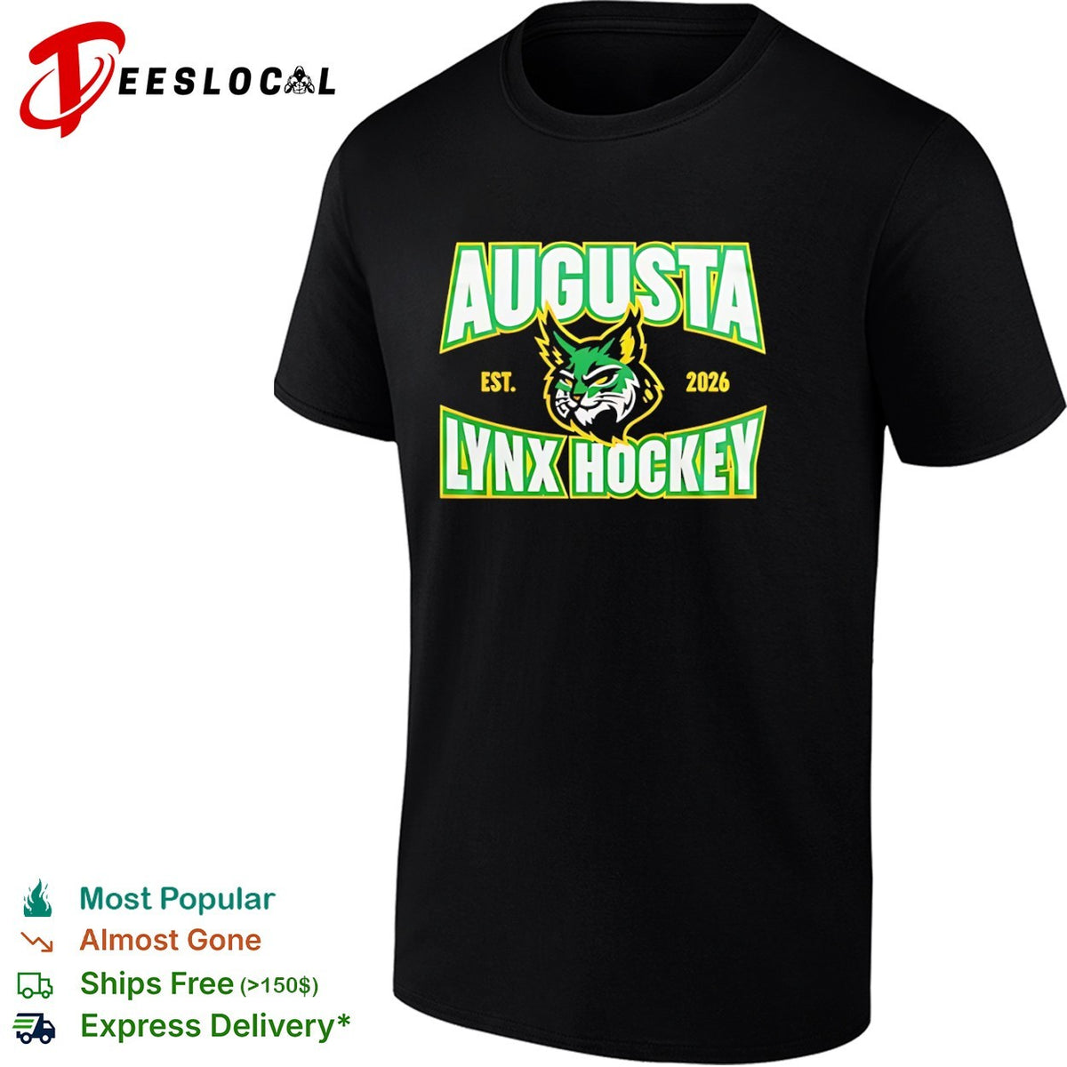 Augusta Lynx Hockey est 2026 team logo shirt