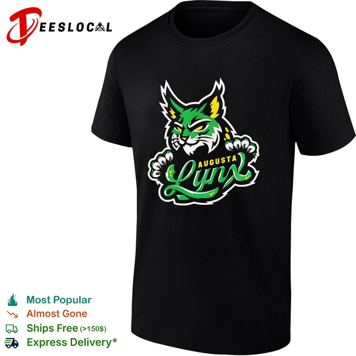 Augusta Lynx mascot logo shirt