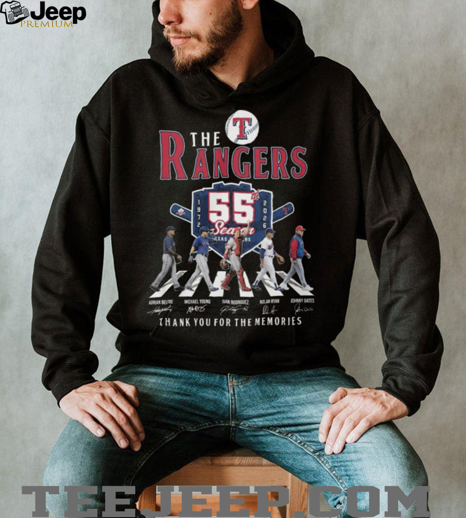 Texas Rangers 55th Season Anniversary Abbey Road Baseball T Shirt