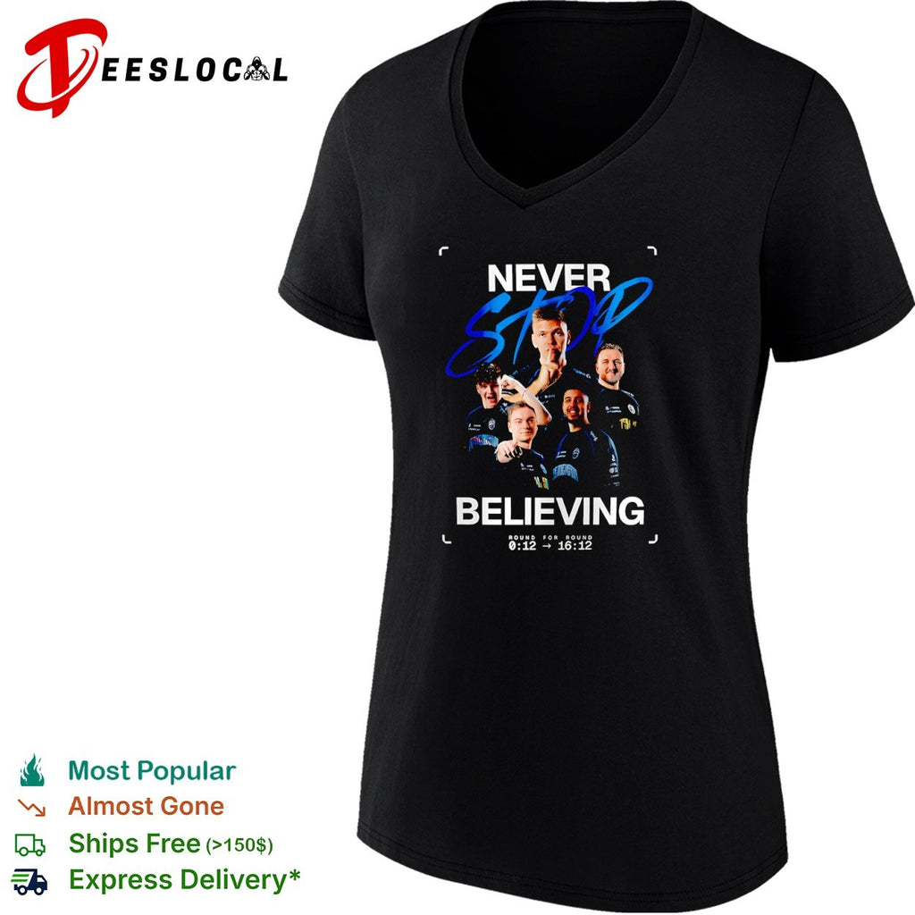 BIG clan Never Stop Believing round for round shirt